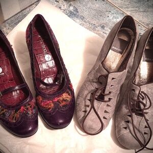 Two pairs of cool designer, heel shoes (Dolce Vita and Zambrano).Sizes: 39 and 9